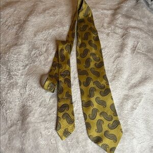 Giorgio Armani Yellow and Black Swirl Tie